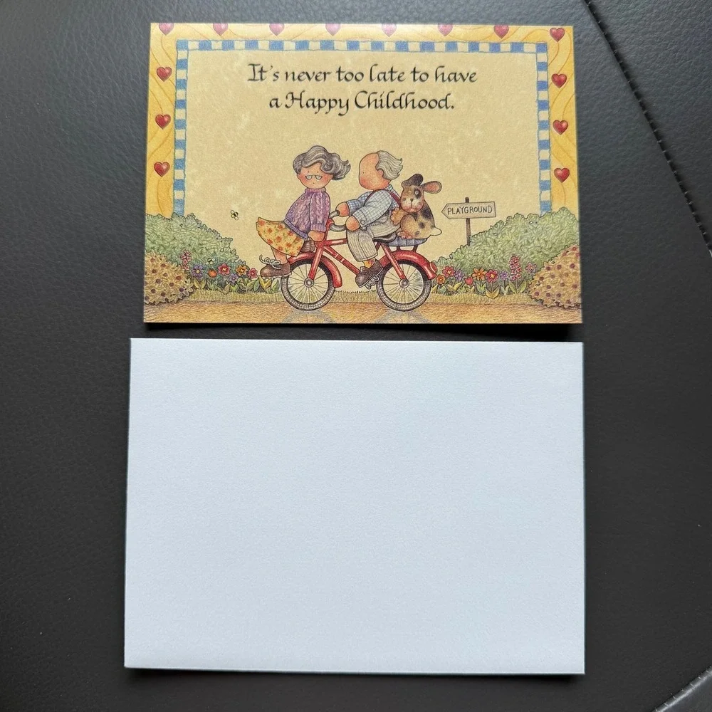 Vtg 90s Babbling Brook Note Cards Blank Cottagecore Country Folk Art SET of 4